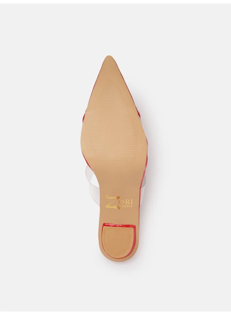 ZORIWORLD Red Amor Red Heart Heels for Women - High Heels, 3 Inch for Women | Best Price UAE