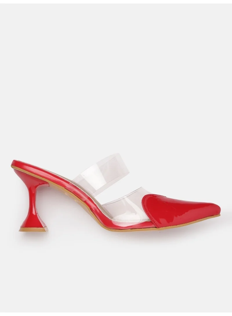 ZORIWORLD Red Amor Red Heart Heels for Women - High Heels, 3 Inch for Women | Best Price UAE