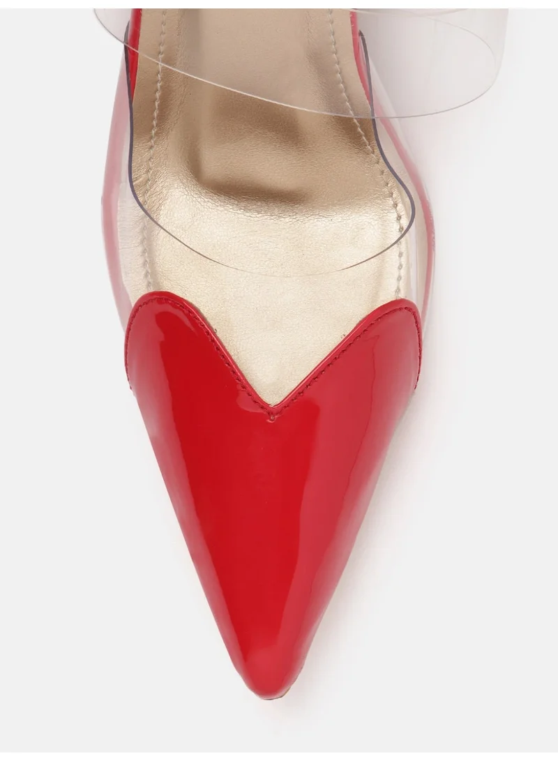 ZORIWORLD Red Amor Red Heart Heels for Women - High Heels, 3 Inch for Women | Best Price UAE
