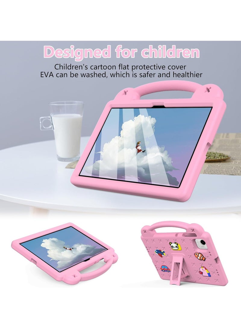 VKL Shockproof Case Compatible with Honor Pad X9a 11.5 Inch (2025), Lightweight EVA Kids Friendly Shockproof Protective Cover with Invisible Bracket and Handle (Pink) - Image 3