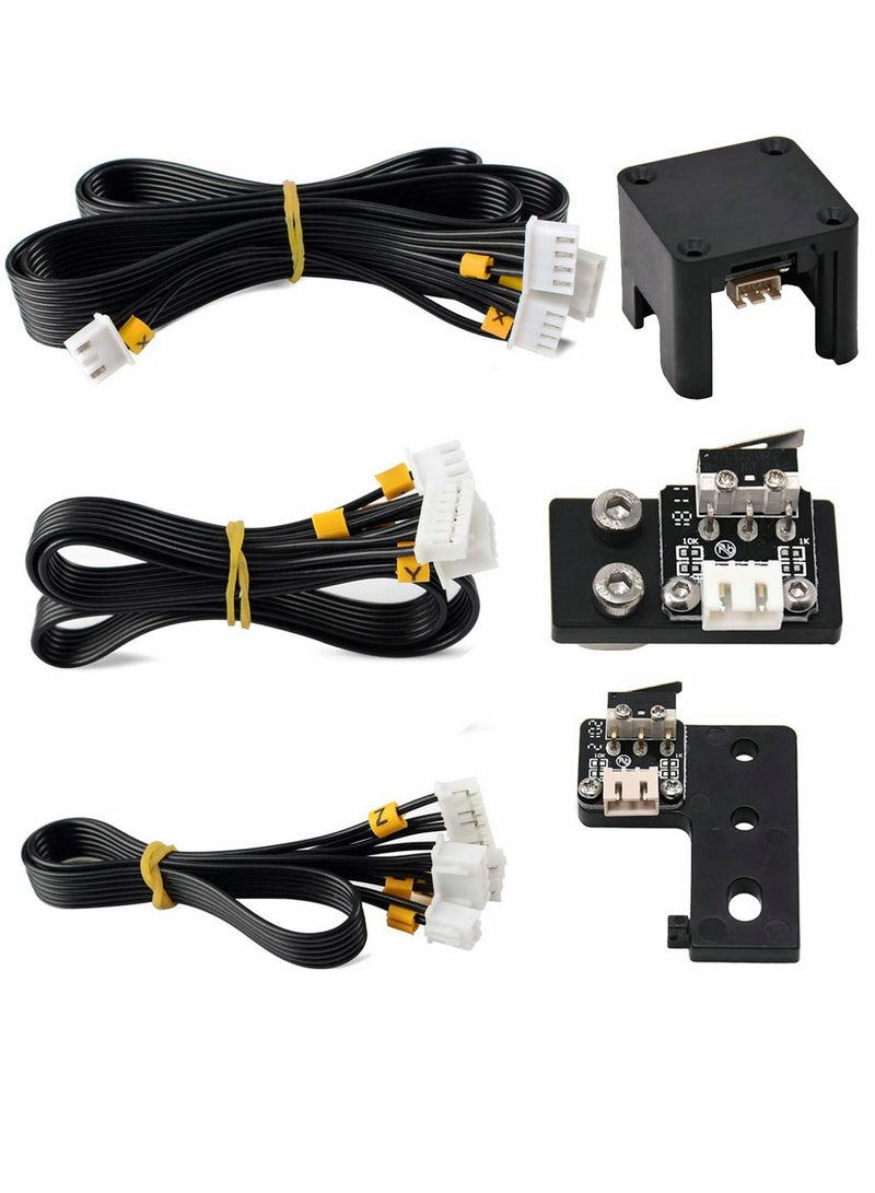 Excefore Stepper Motor Line Limit Switch Set, 3 Pcs X Y Z Axis Stepper Motor Line, Limited Switch and Endstop Cable  - Image 1