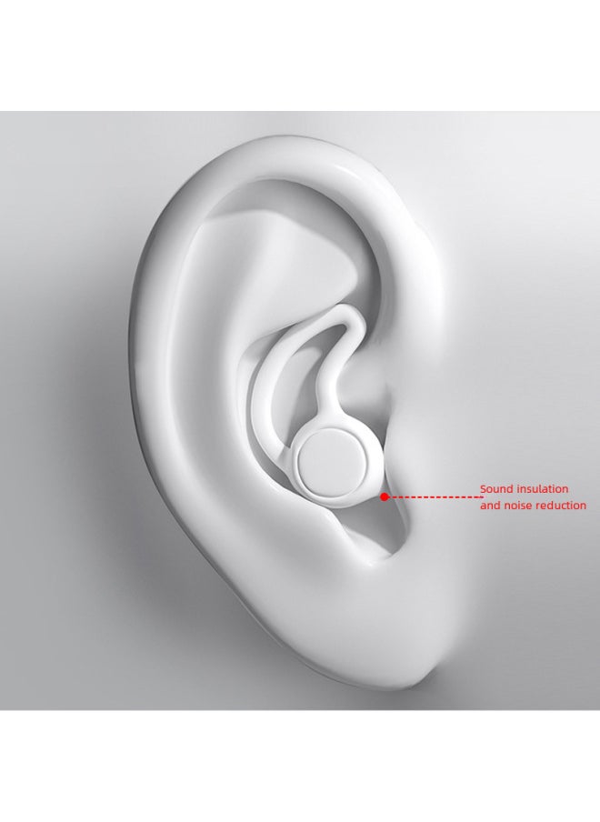 Generic - Silicone Soundproof Earplugs Anti-noise Sleep Industrial Protection Swimming Waterproof Student Dormitory Special Mute Artifact-Color:Athens Black/Pair (Transparent Small Box) - Image 1