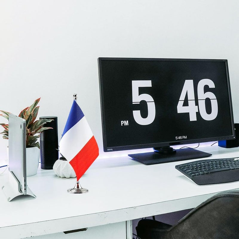 mflagperft France Flag French Flags, Small Mini French Desk Flag, Used for Table Office Classroom Home Patriotic Events Decorations - Image 3