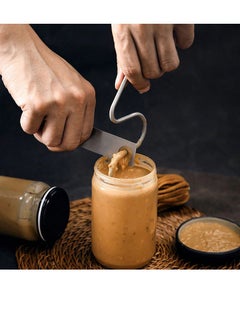 OASIS-TH Peanut Butter Stirrer, Mixer Gadgets Mixing Tool with Scraper, Almond Butter Mixing Tool, Butter and Jam Stirrer  - Image 1