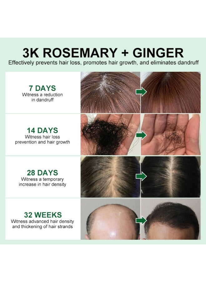 PURC Rosemary Hair Care Oil Peppermint Ginger Hair Care Scalp Care Oil 50ML - Image 2