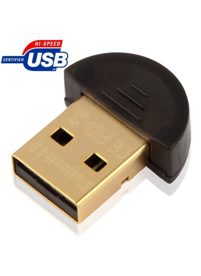 BURAQ - Micro Bluetooth 4.0 + EDR USB Adapter, Support Voice Data (Transmission Distance: 30m)(Black) - Image 1