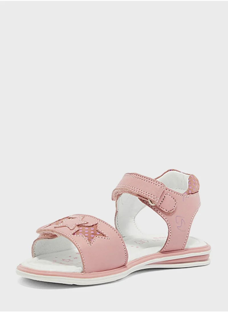 CCC Kids Star Detail Velcro Sandals