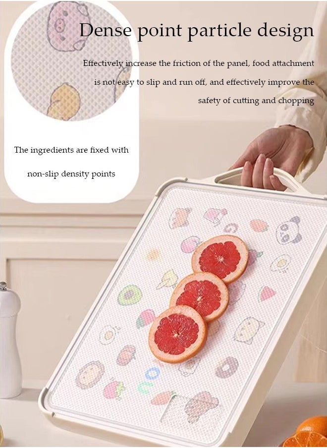 DUNISO Cutting board, stainless steel kitchen cutting board, double sided antibacterial cutting board, made of stainless steel and plastic, non slip, suitable for meat, fruits and vegetables, 27 * 38cm  - Image 3