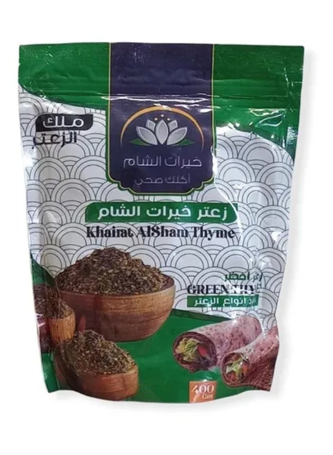 زعتر أخضر بريميوم خيارات الشام - خلطة زعتر شامية أصيلة بالسمسم المحمحص - عبوة 400 جرام - Image 4