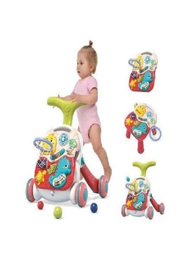 Tiibaby (tiibaby)3 in 1 Educational Baby Walker, Sit and Stand Walker, Baby Push Walkers and Activity Center Walker, Musical Walking Toys, Adjustable Push Walkers for Boys and Girls - Image 1