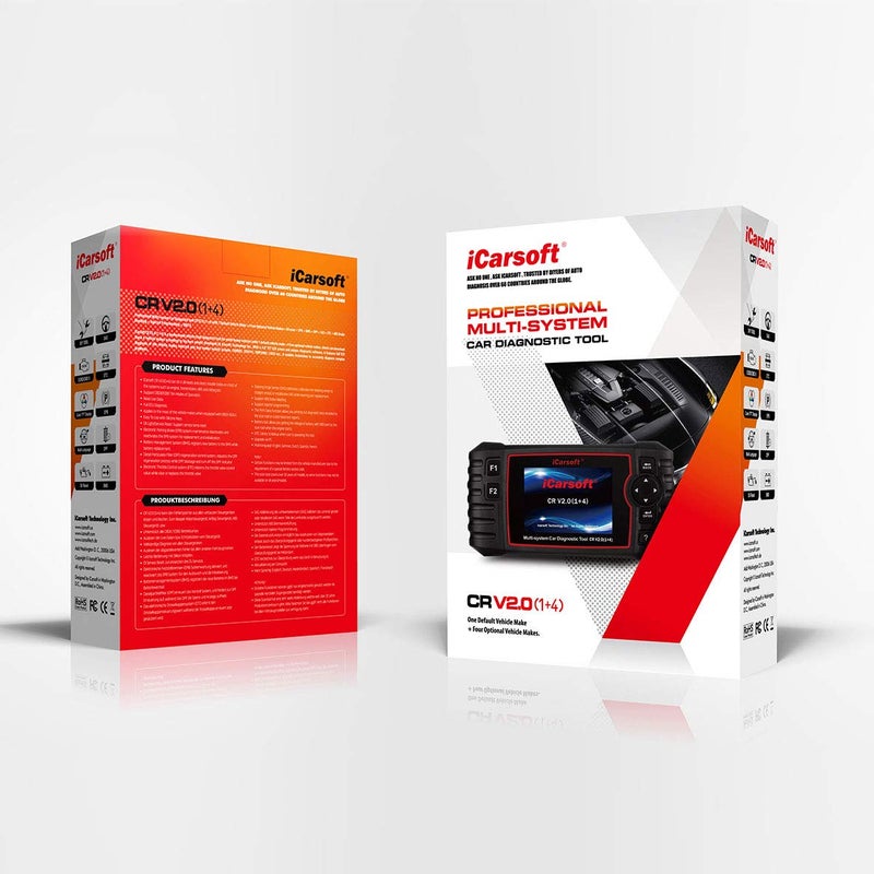 Icarsoft Cr V2.0 Diagnostic Scan Tool For Multi-Brand Vehicles (10-19 Vehicle Choices) +Oil Reset +Epb+Bms+Dpf+Sas+Etc+Bld+Inj - Image 2