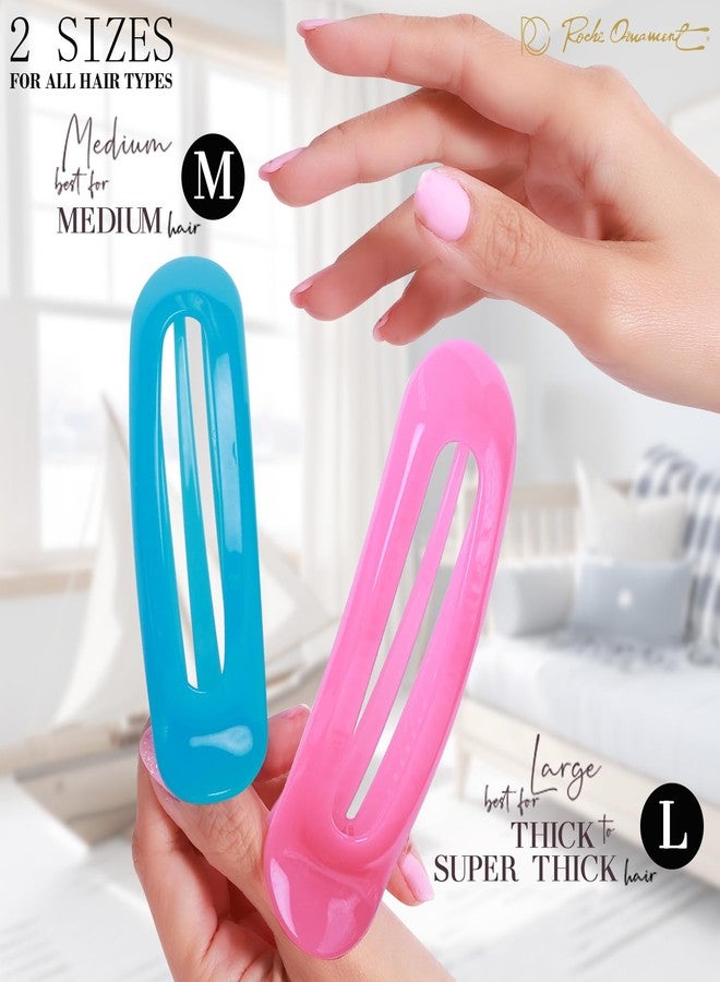 RC ROCHE ORNAMENT RC ROCHE 6 Pcs Flat Claw Hair Clips for Women Alligator French Barrette Long Thick Hair Duckbill Curved No Slip Grip Lay Flat Side Slide Firm Classic Styling, Large Jelly Candy Multicolor - Image 4