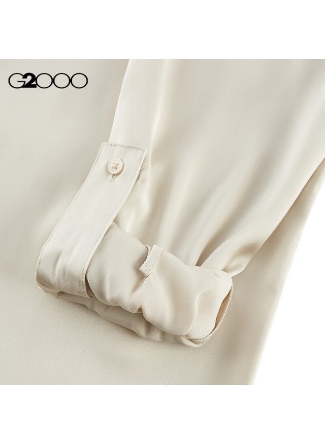 G2000 Smooth Cotton/Linen Blend Women'S Spring/Summer Casual Shirt In Linen Color, Size 36 - Image 5