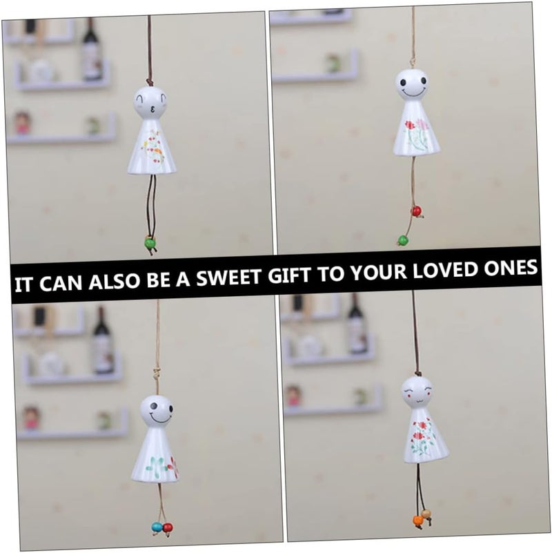 klarako 5 pcs Bells Decor Spa Office Chime Ornament Bell for Adorable Hanging Decoration Balcony Color Pendant Style Home Ceramic Room Classic Doll Creative Hand-made Assorted - Image 5