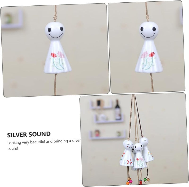 klarako 5 pcs Bells Decor Spa Office Chime Ornament Bell for Adorable Hanging Decoration Balcony Color Pendant Style Home Ceramic Room Classic Doll Creative Hand-made Assorted - Image 1