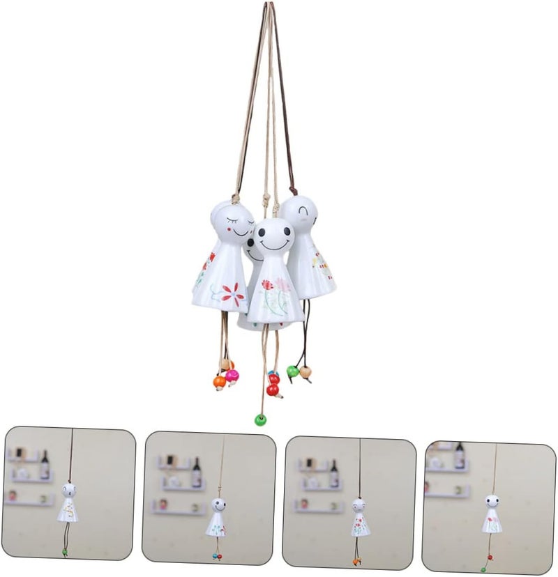 klarako 5 pcs Bells Decor Spa Office Chime Ornament Bell for Adorable Hanging Decoration Balcony Color Pendant Style Home Ceramic Room Classic Doll Creative Hand-made Assorted - Image 3
