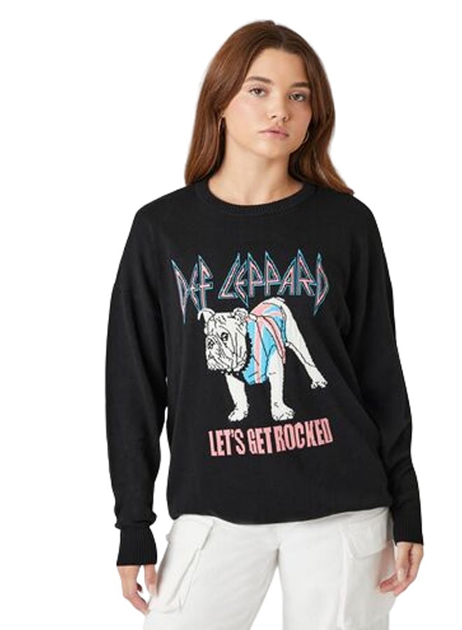 FOREVER 21 Def Leppard Graphic Sweater - Image 1