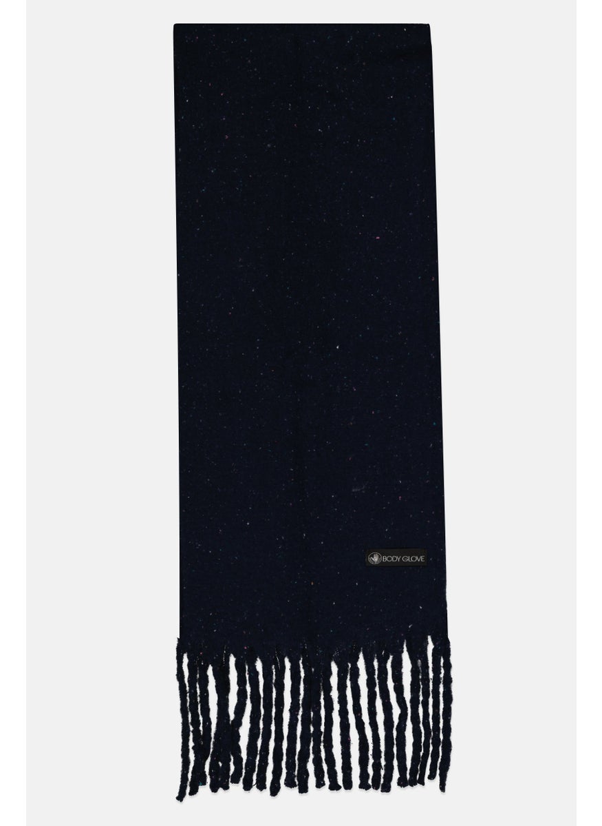 Body Glove - Women Textured Thick Twist-Fringe Scarves 160 L x 34 H cm, Navy - Image 1