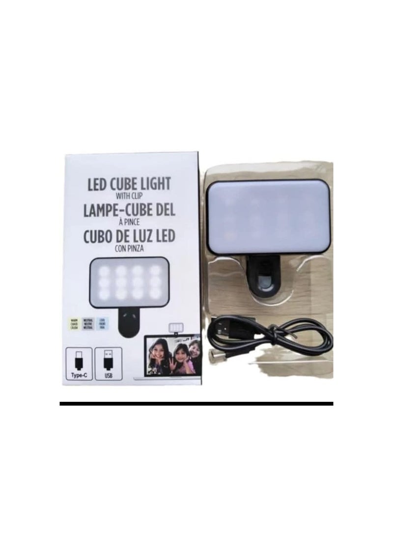 Ring Light Selfie for Mobile Phone Rechargeable LED Camera Light for Video Shooting, Laptop Lamp for Video Conference (3 Levels White Light - Image 2