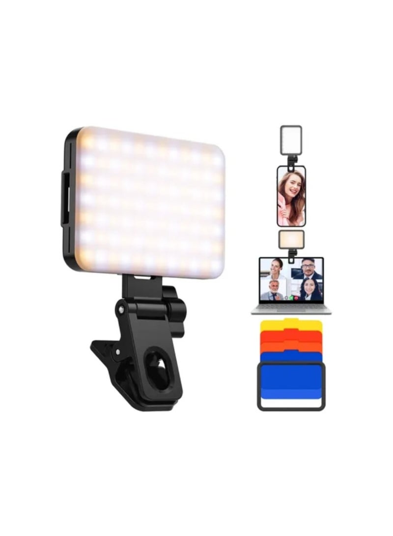 Ring Light Selfie for Mobile Phone Rechargeable LED Camera Light for Video Shooting, Laptop Lamp for Video Conference (3 Levels White Light - Image 4