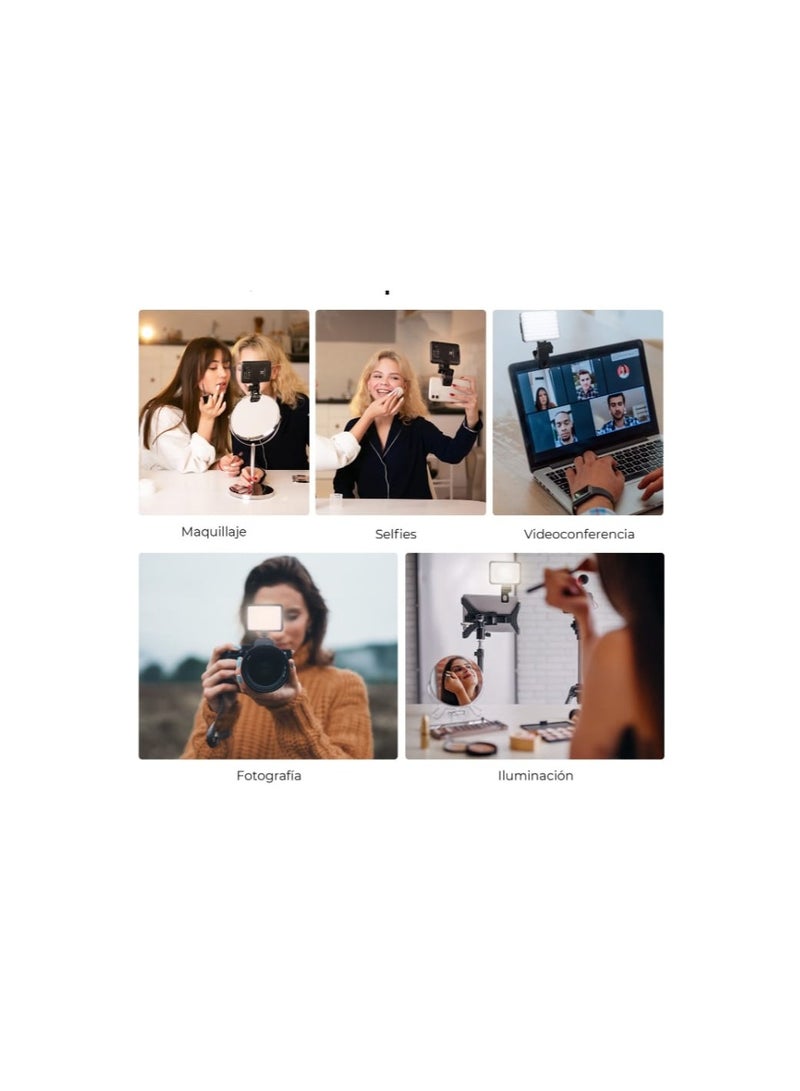 Ring Light Selfie for Mobile Phone Rechargeable LED Camera Light for Video Shooting, Laptop Lamp for Video Conference (3 Levels White Light - Image 5