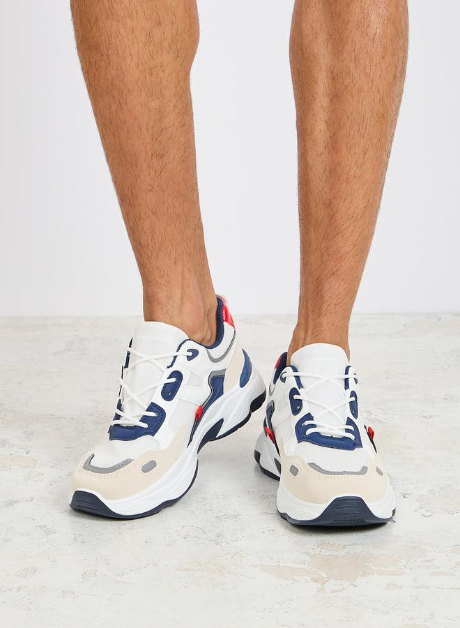 Styli Styli Low Top Color Block Lace Up Sneakers - Image 1