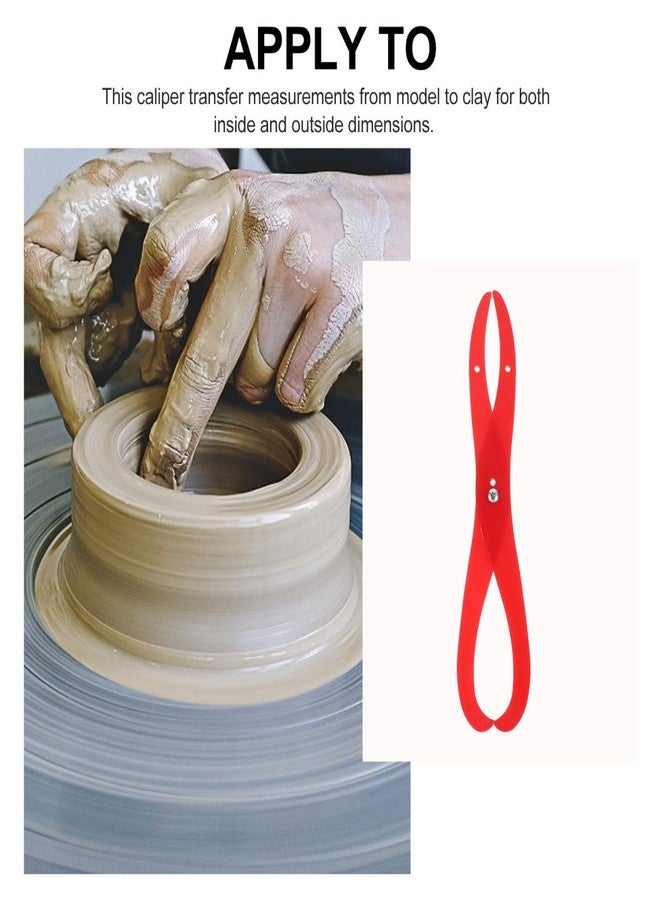 POPETPOP Clay Sculpture Measuring Tool- 6 Inch Red Clay Sculpture Plastic Tool Pottery Clay Tool Bent Leg Ceramic Carving Tool for Pottery Gauge Shaping and Carving - Image 2