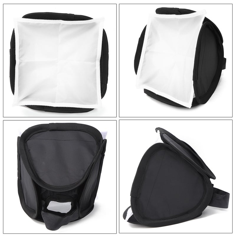 23cm Plastic Pure White Portable Folding Flash Light SLR Camera Softbox Photography Fill Light Cover - Image 1