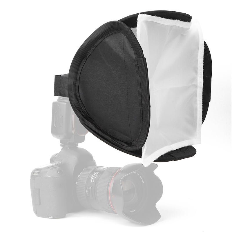 23cm Plastic Pure White Portable Folding Flash Light SLR Camera Softbox Photography Fill Light Cover - Image 2