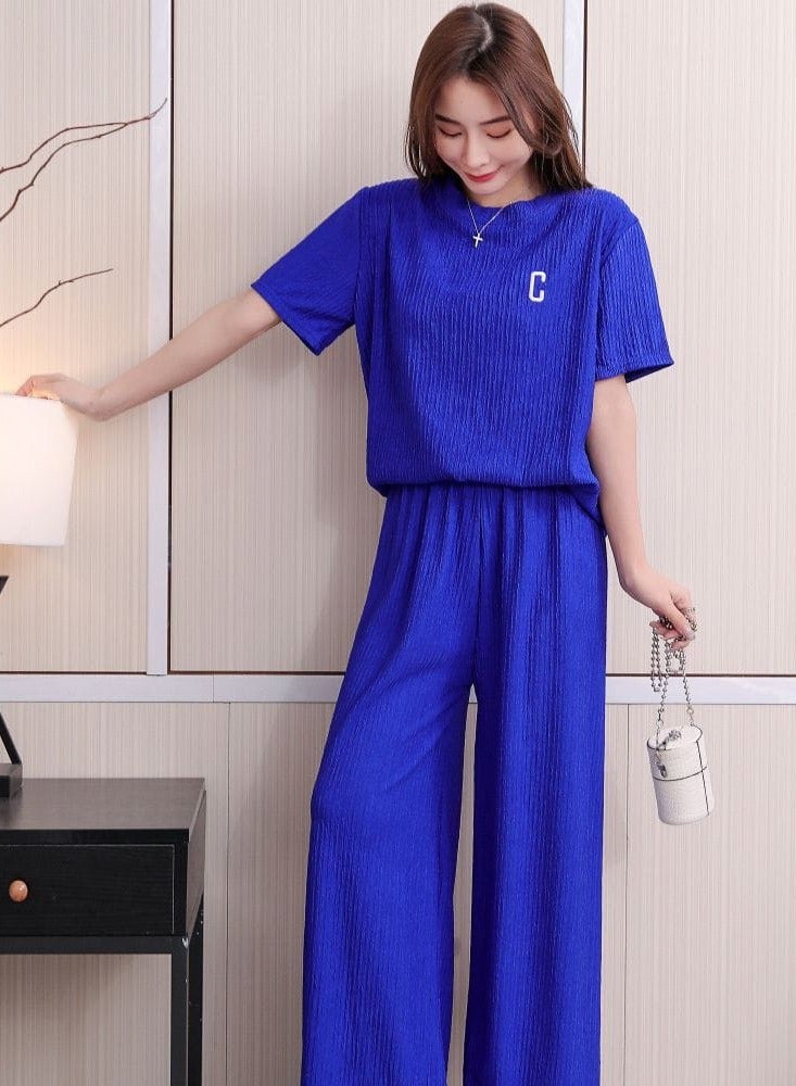 DubaiGallery Women's Collared Neck With Short Sleeve Pyjama Set