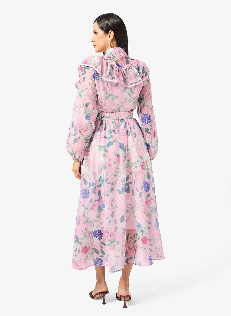 خزانة Floral Print Dress