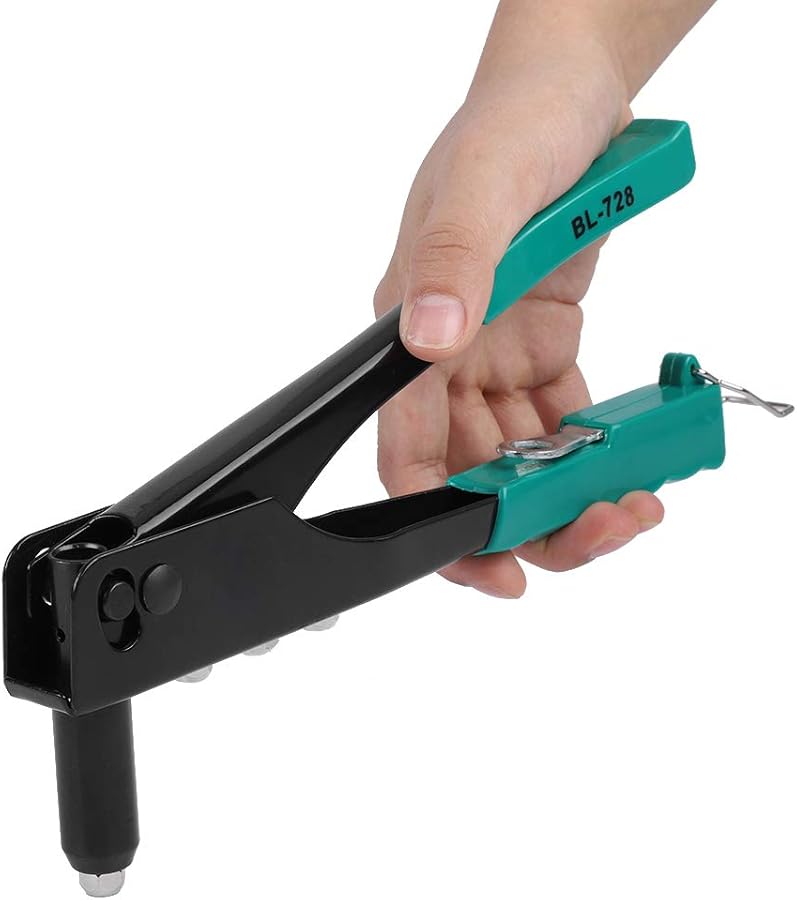 مسدس برشام يدوي محترف لبراغي 2.4 ملم، 3.2 ملم، 4.0 ملم، 4.8 ملم للمعادن والبلاستيك والجلود - Image 3