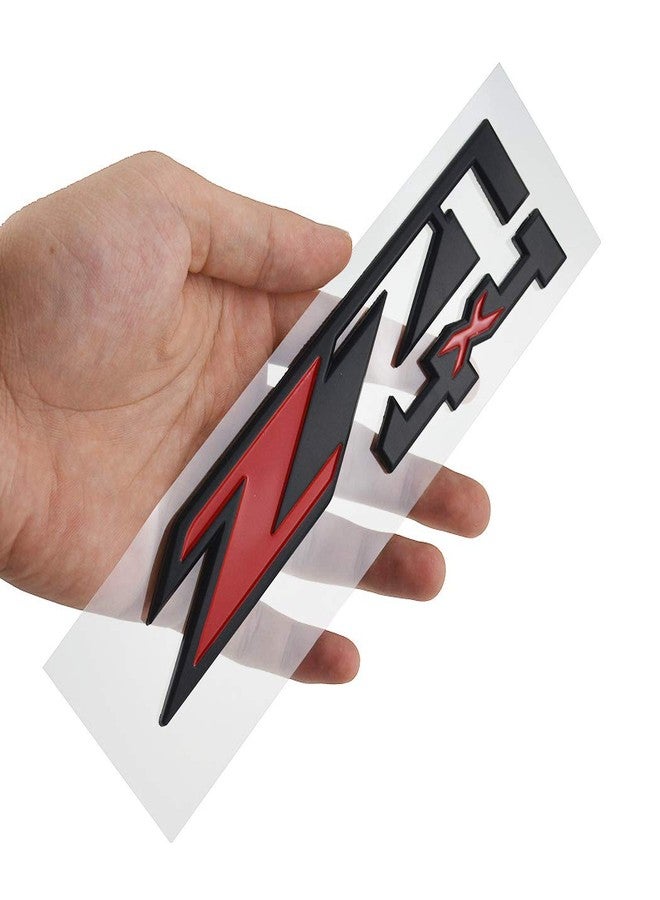 dgea Alitaver Black Red Z71 4X4 Fender Front Door Emblem Nameplate fIT for GMC Sierra (1pcs Set) - Image 1