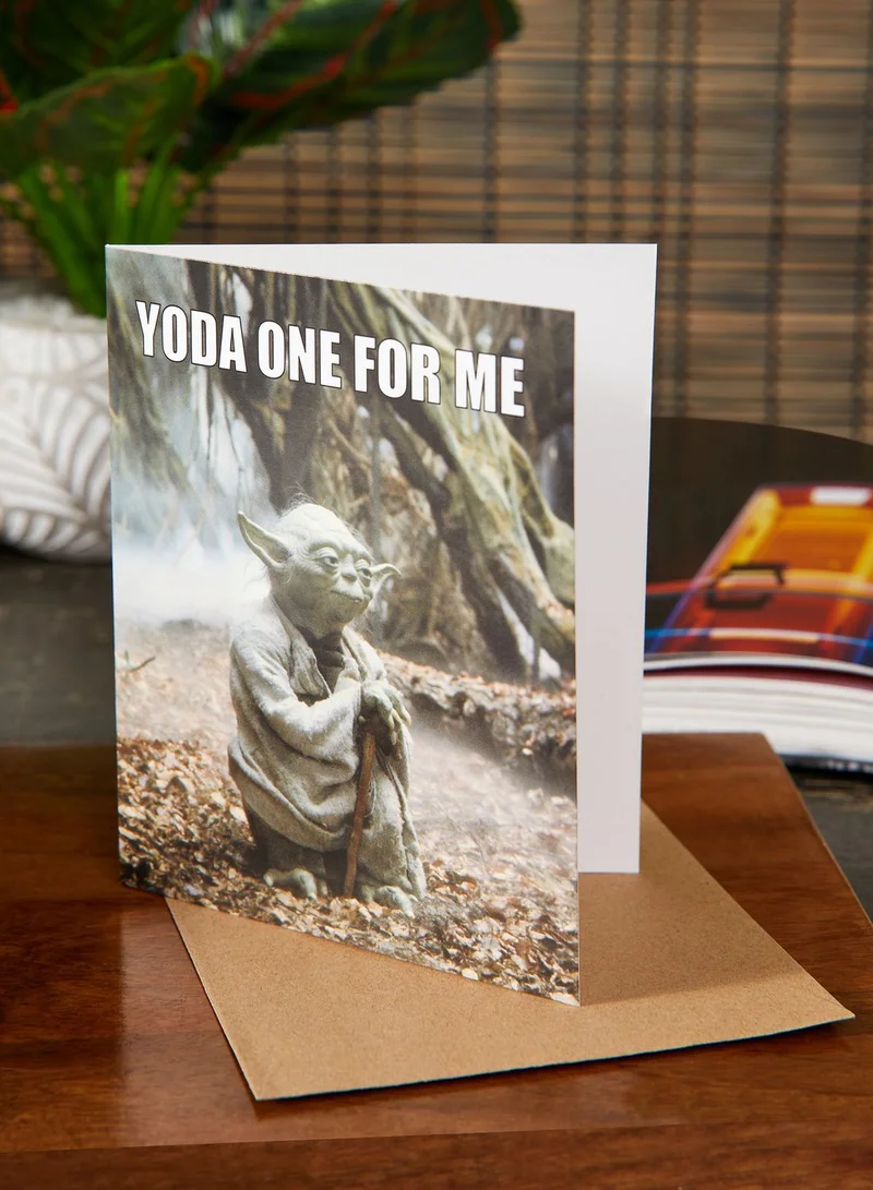 Typo Yoda One For Me Love Card