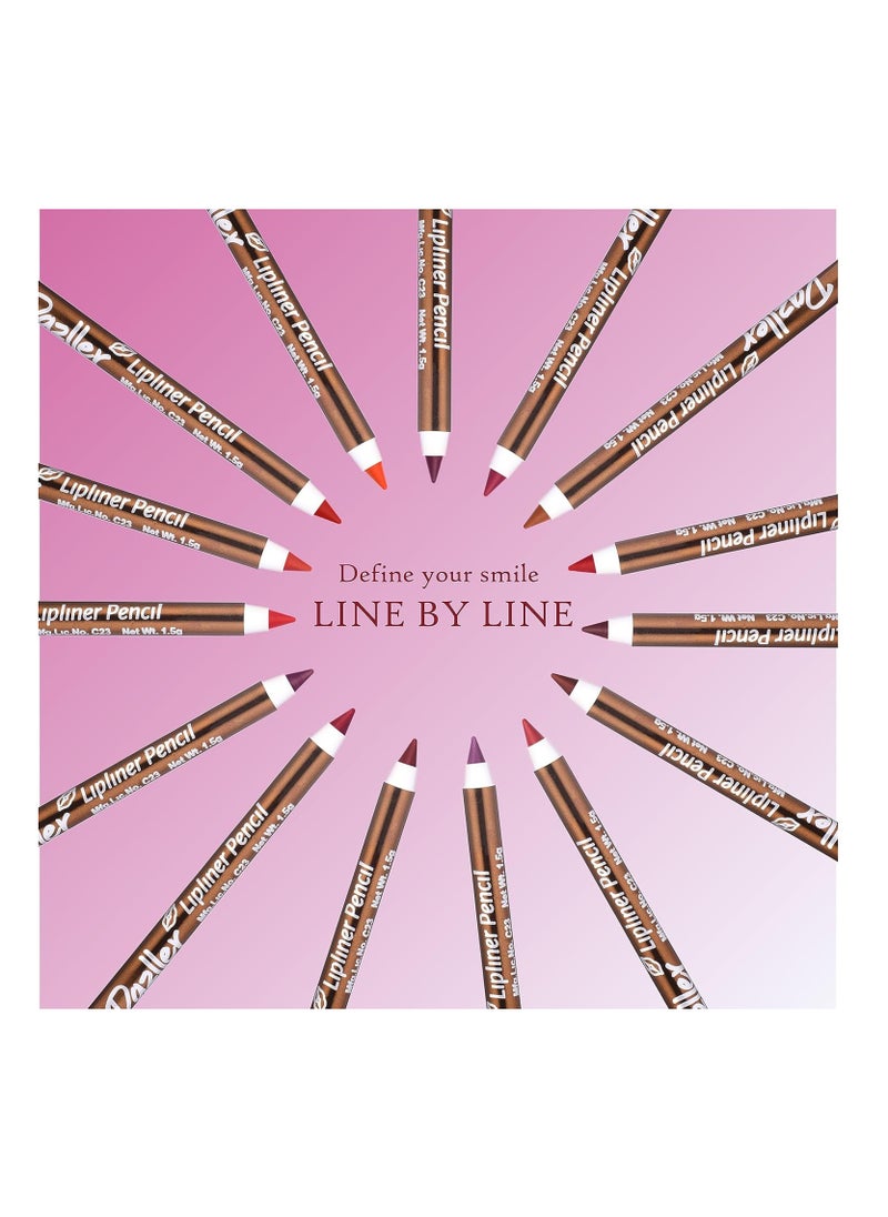 DAZLLER - Dazller Lip Liner 1.5g 009 Black Brown Lightweight Precise Matte Liners with Carnauba Castor Oil In Built Sharpener - Image 1