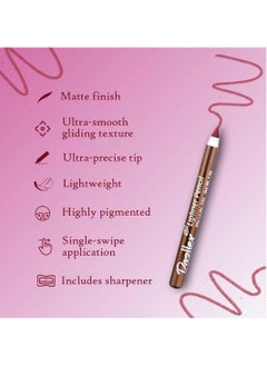 DAZLLER Dazller Lip Liner 1.5g 009 Black Brown Lightweight Precise Matte Liners with Carnauba Castor Oil In Built Sharpener  - Image 4