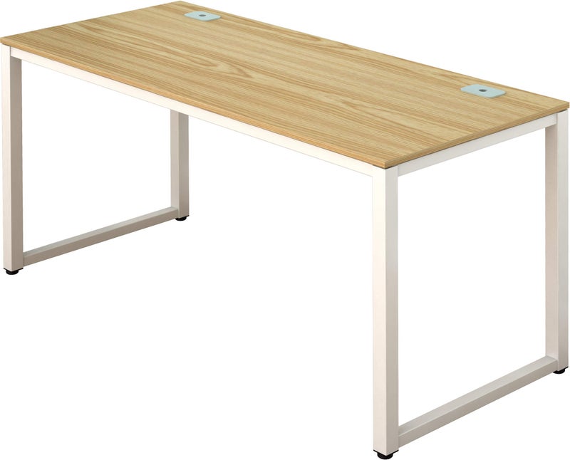 SHW 55Inch CommercialGrade Office Computer Desk Oak