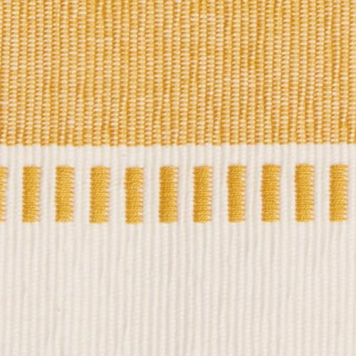 Crazyweaves Cotton Table Runner with Tassels – 13x72 Inch, Yellow & White Handwoven Design, Boho Farmhouse Style for Dining Table, Centerpiece Décor, Kitchen or Living Room Use - Image 5