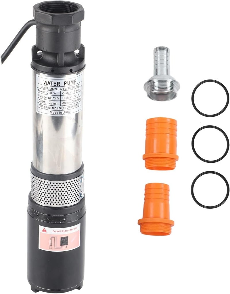 klarako Dc Deep Well Pump Water Pump 24V for Booster Pump High Lift 2Sydc24V S6 20 220 Water Pumping 220W Dc24V Submersible Well Pump Deepwell Pump Jet Pumps - Image 3