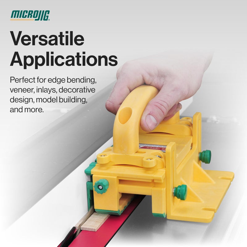 MICROJIG GRR-RIPPER 1/8" Thin Rip, Leg Table Saw Accessory for 3D Push Block, Woodworking Safety Equipment, GRP-11G, Green - Image 5