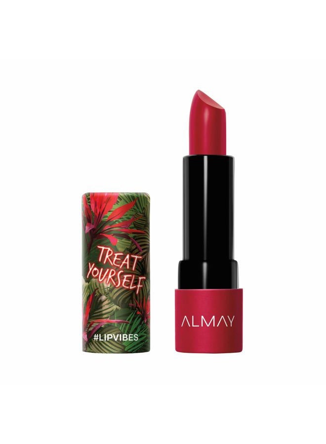 Almay Lip Vibes Lipstick with Vitamin E Oil & Shea Butter, Matte Finish, Hypoallergenic, Treat Yourself, 0.14 Oz - Image 3