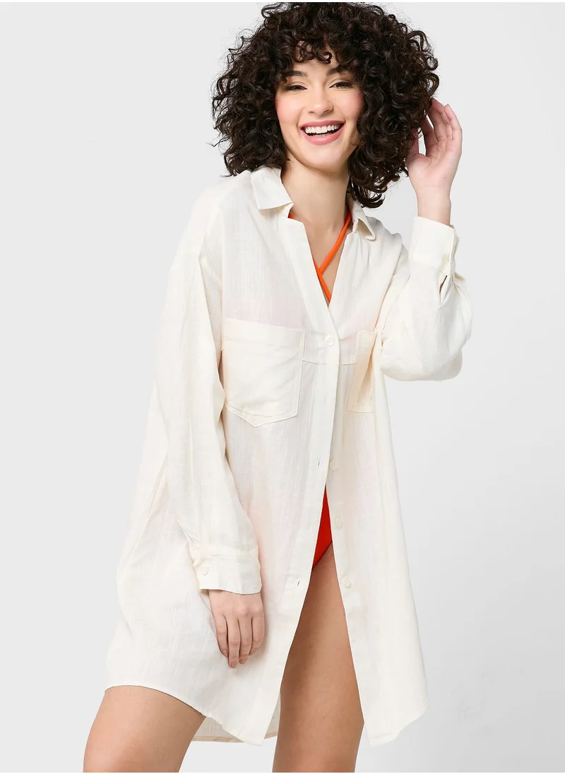 Coconut Cove Button Down Beachwear Shirt