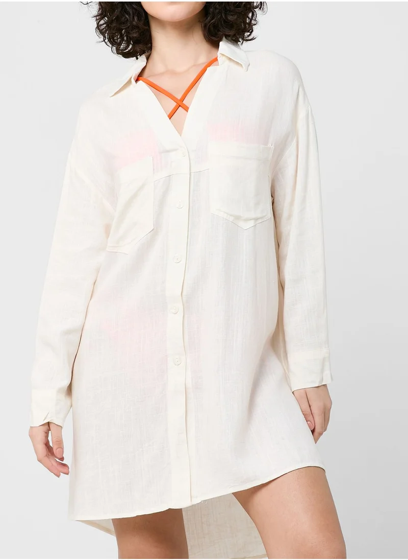 Coconut Cove Button Down Beachwear Shirt