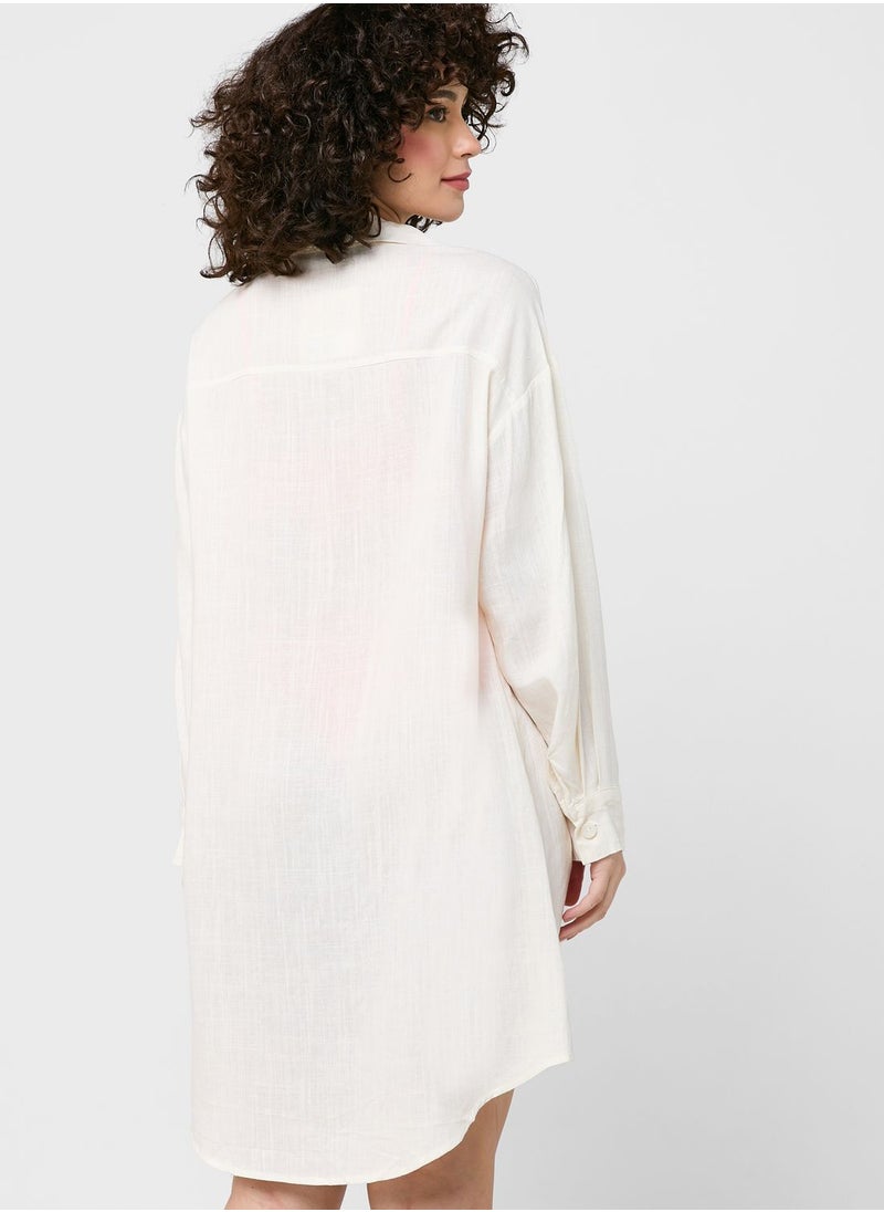 Coconut Cove - Button Down Beachwear Shirt - Image 1