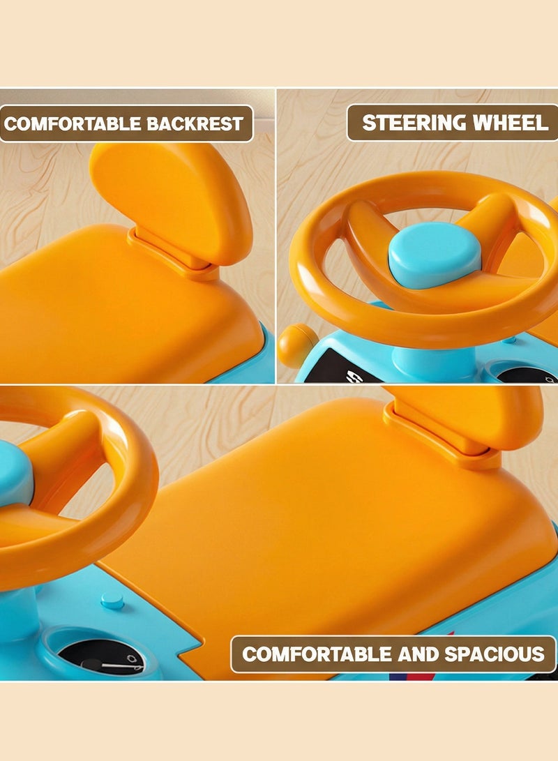 BAYBEE Sportster Baby Ride on Car for Kids, Toddler Ride on Baby Car with Lights, Music, High Backrest and Storage Space | Kids Push Car for Baby | Children Push Ride on Car for Kids Toddlers 1 to 3 Years Boy Girl Blue - Image 5