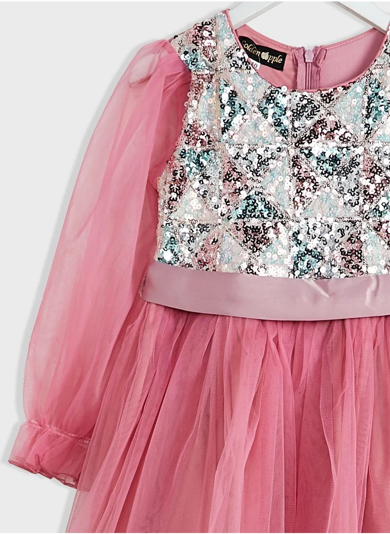 Little Golden Apple Little Sequin Top  Dress