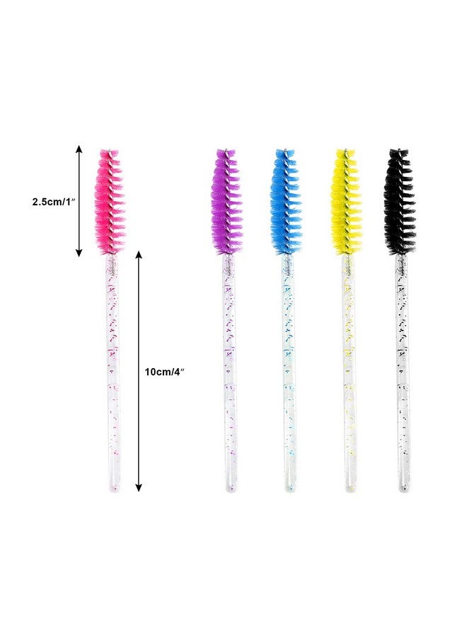 GoWorth 200 Pcs Disposable Crystal Eyelash Mascara Brushes Wands For Eye Lash Extension Eyebrow And Makeup (Black) - Image 2