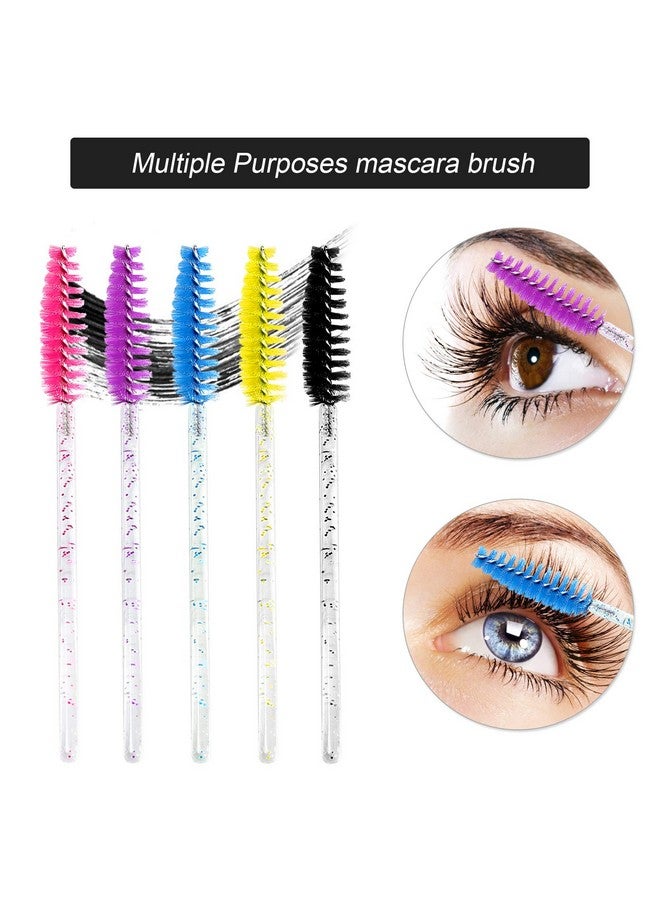 GoWorth 200 Pcs Disposable Crystal Eyelash Mascara Brushes Wands For Eye Lash Extension Eyebrow And Makeup (Black) - Image 4