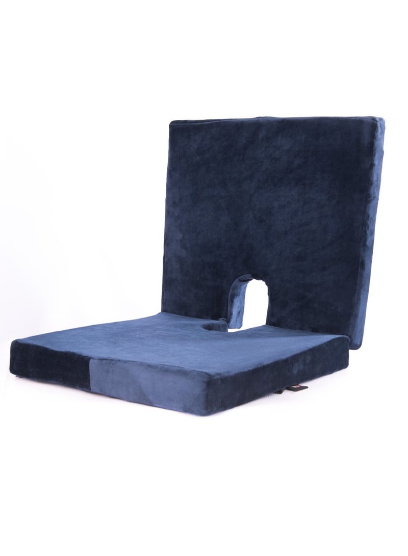 HT A comfortable seat cushion and backrest that supports the lower back and relieves pressure on the pelvic bones, memory foam office chair cushions, car seat back support cushions with a washable cover. - Image 1