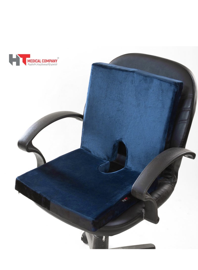 HT A comfortable seat cushion and backrest that supports the lower back and relieves pressure on the pelvic bones, memory foam office chair cushions, car seat back support cushions with a washable cover. - Image 4